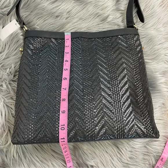 New Talbots Woven Convertible Shoulder Crossbody Bag in Black - Picture 9 of 9